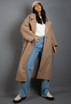 Wool Blend Longline Duster Coat