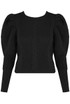 Cable Knit Jumper With Puff Sleeve