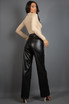 Faux Leather Wide Leg Trouser
