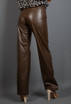 Faux Leather Wide Leg Trouser