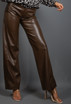 Faux Leather Wide Leg Trouser
