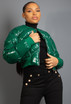 High Shine Cropped Puffer Jacket