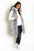 Belted Hooded Gilet With Faux Fur 