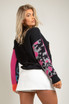 Sequin Embellished Motif Fluffy Knit Jumper