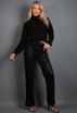 Sequin Sraight Wide Leg Trousers 