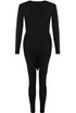 Tie Front Ribbed Loungewear