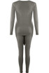 Tie Front Ribbed Loungewear