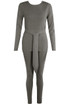 Tie Front Ribbed Loungewear