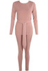 Tie Front Ribbed Loungewear