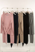 Tie Front Ribbed Loungewear