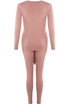 Tie Front Ribbed Loungewear