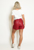 Faux Leather Runner Shorts
