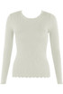 Scallop Hem Ribbed Jumper