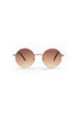 Round Sunglasses With Chain Bar