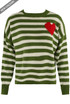Heart Motif Striped Jumper