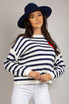 Heart Motif Striped Jumper