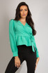 Wrap Peplum Blouse