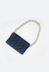 Faux Leather Woven Chain Shoulder Bags 