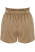 Paper Bag Belted PU Shorts