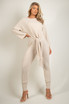 Ribbed Tie Front Jumper & Trouser Set