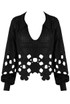 Long Sleeve Crochet Top With Collar