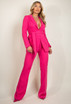 Belted Blazer & Flare Trouser Set