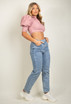 Bengaline Puff Sleeve Crop Top
