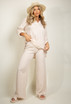 Long Sleeve Collared Shirt And Straight Trouser Set
