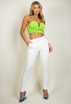 Ruched Cropped Bandeau Top