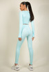 Long Sleeve Cropped Top And Leggings Gym Set