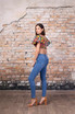 High Waist Super Stretch Skinny Washed Jeans