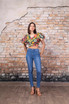 High Waist Super Stretch Skinny Washed Jeans