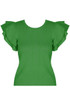 Fine Knit Frilled Sleeve Top