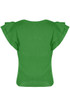 Fine Knit Frilled Sleeve Top
