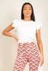 Fine Knit Frilled Sleeve Top