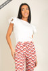 Fine Knit Frilled Sleeve Top