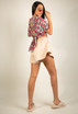 Floral Print Tie Back Cropped Top 