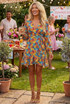 Long Sleeve Floral Wrap Dress