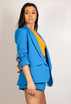 Ruched Sleeve Blazer & Tailored Shorts Co-Ords