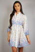 Ditsy Floral Print Belted Day Dress
