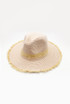 Straw Fedora With Frayed Edge