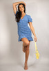 Ditsy Floral Print Ruched Mini Dress