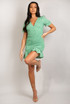 Ditsy Floral Print Ruched Mini Dress