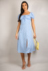 Ditsy Floral Print Milkmaid Midi Dress