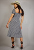 Floral Print Milkmaid Midi Dress