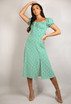 Floral Print Milkmaid Midi Dress