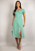 Floral Print Milkmaid Midi Dress