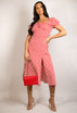 Floral Print Milkmaid Midi Dress