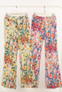 Floral Print Tailored Flare Trouser