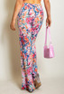 Floral Print Tailored Flare Trouser